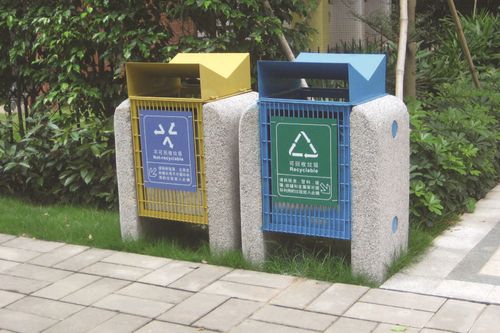 厂家直销定制户外公共环卫设施钢木环保分类垃圾桶yq0810