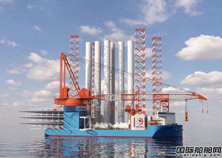 海上风电安装利器 1600吨自升式海上风电安装平台建造合同签约